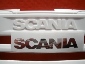 VERKERK 1/14 SCANIA 卡車用 鍍鉻標誌